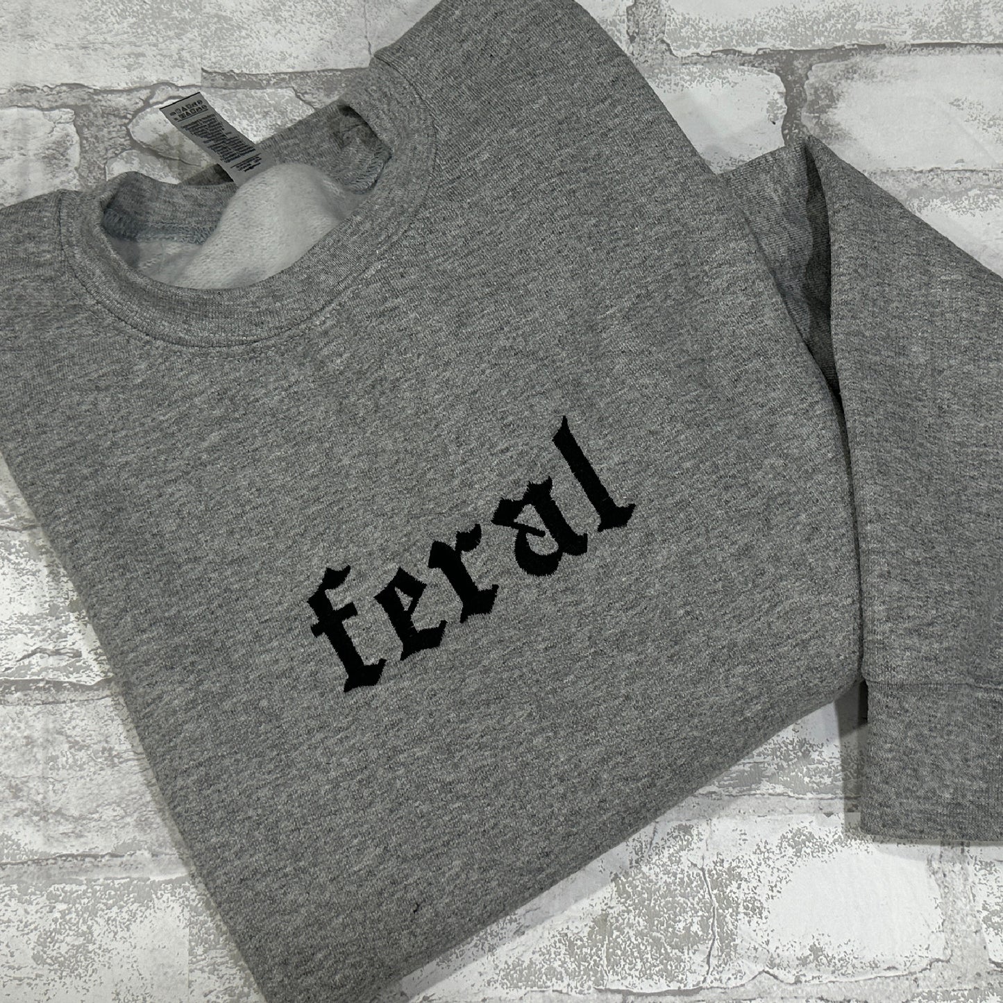 Feral - Embroidered Crewneck Sweatshirt