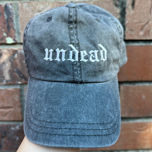 Undead - Embroidered Dad Hat (White Thread)