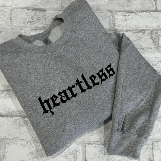 Heartless - Embroidered Crewneck Sweatshirt