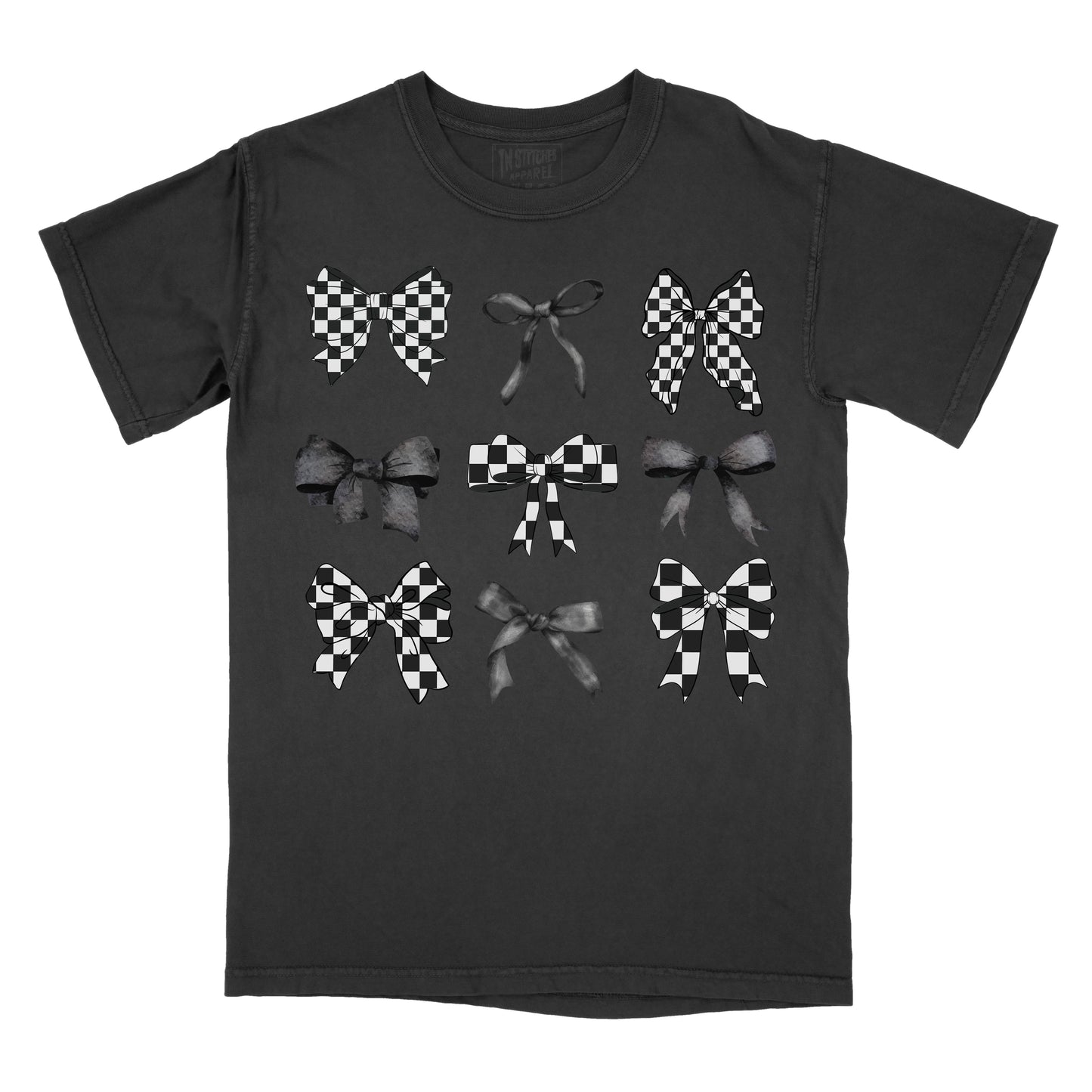 Checkered Coquette Bows - Comfort Colors Graphic Tee