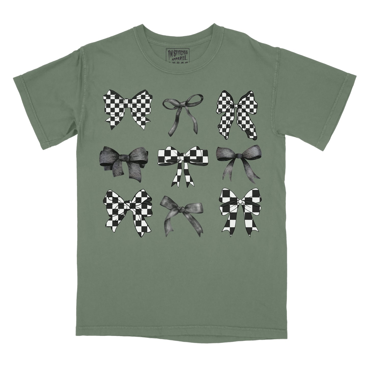 Checkered Coquette Bows - Comfort Colors Graphic Tee