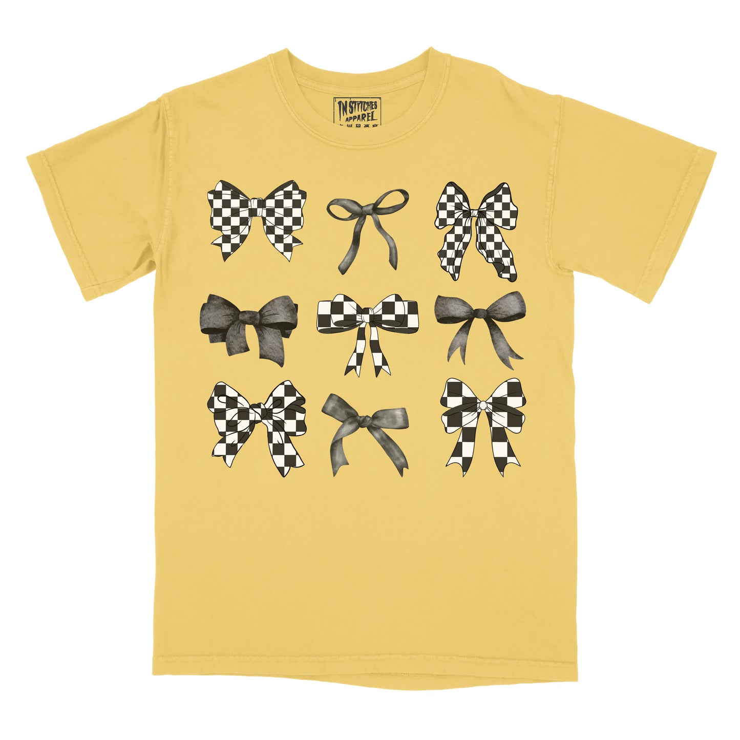 Checkered Coquette Bows - Comfort Colors Graphic Tee