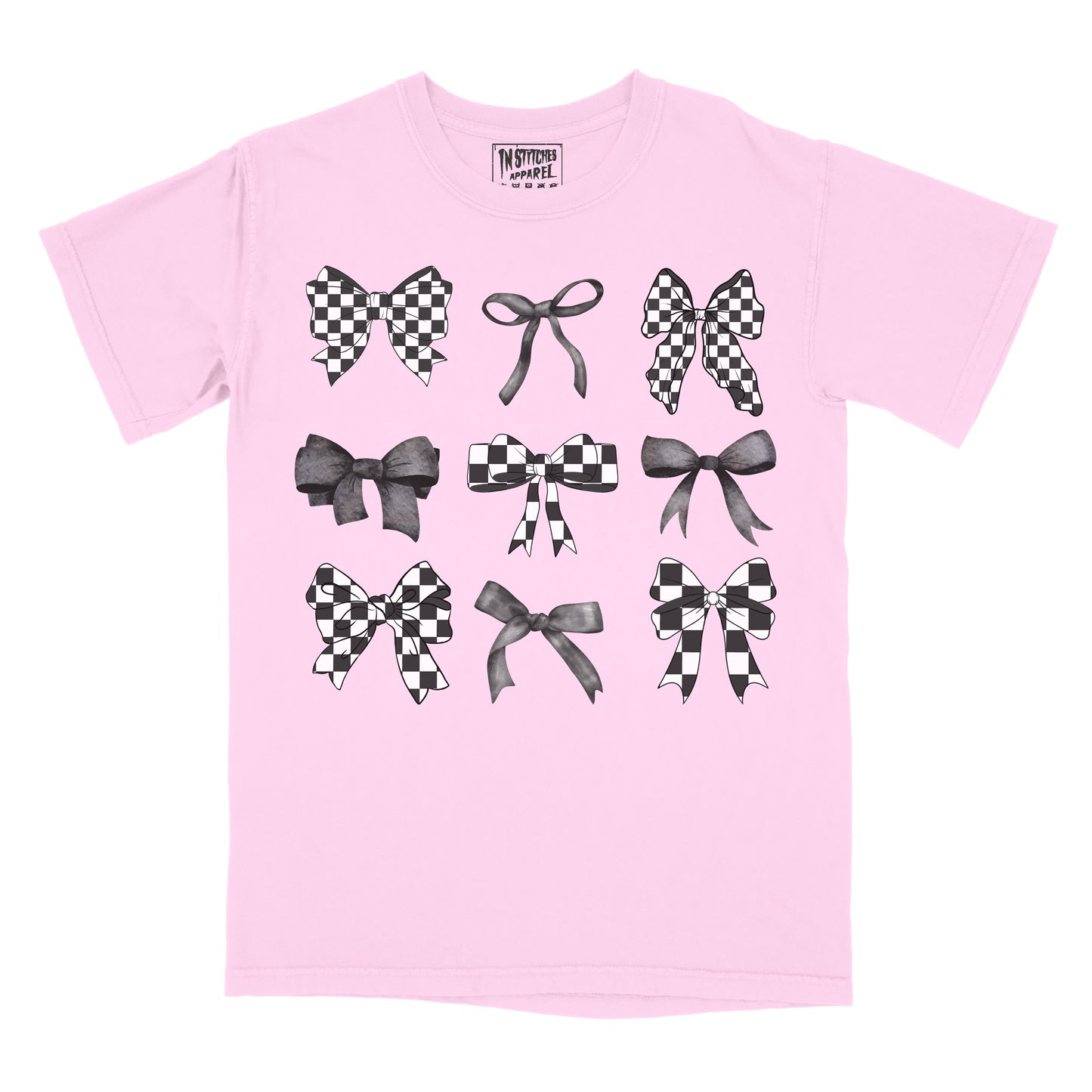 Checkered Coquette Bows - Comfort Colors Graphic Tee