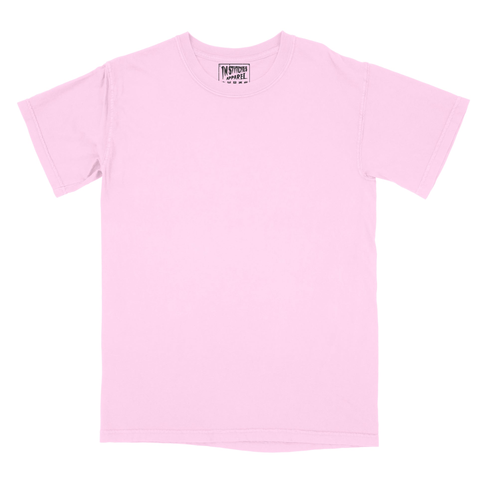Blossom Pink garment-dyed blank t-shirt made from soft premium cotton with a relaxed fit and vintage-washed finish. Ideal for embroidery, printing, crafting, or everyday wear.