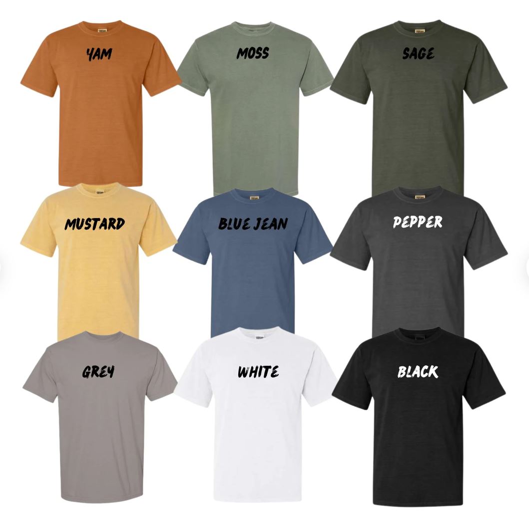 GREEN Momster - Comfort Colors Embroidered Tee