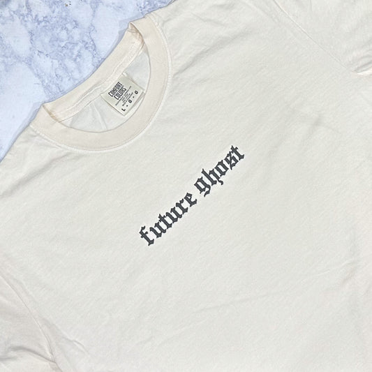 Future Ghost - Comfort Colors Embroidered Tee (Black Thread)