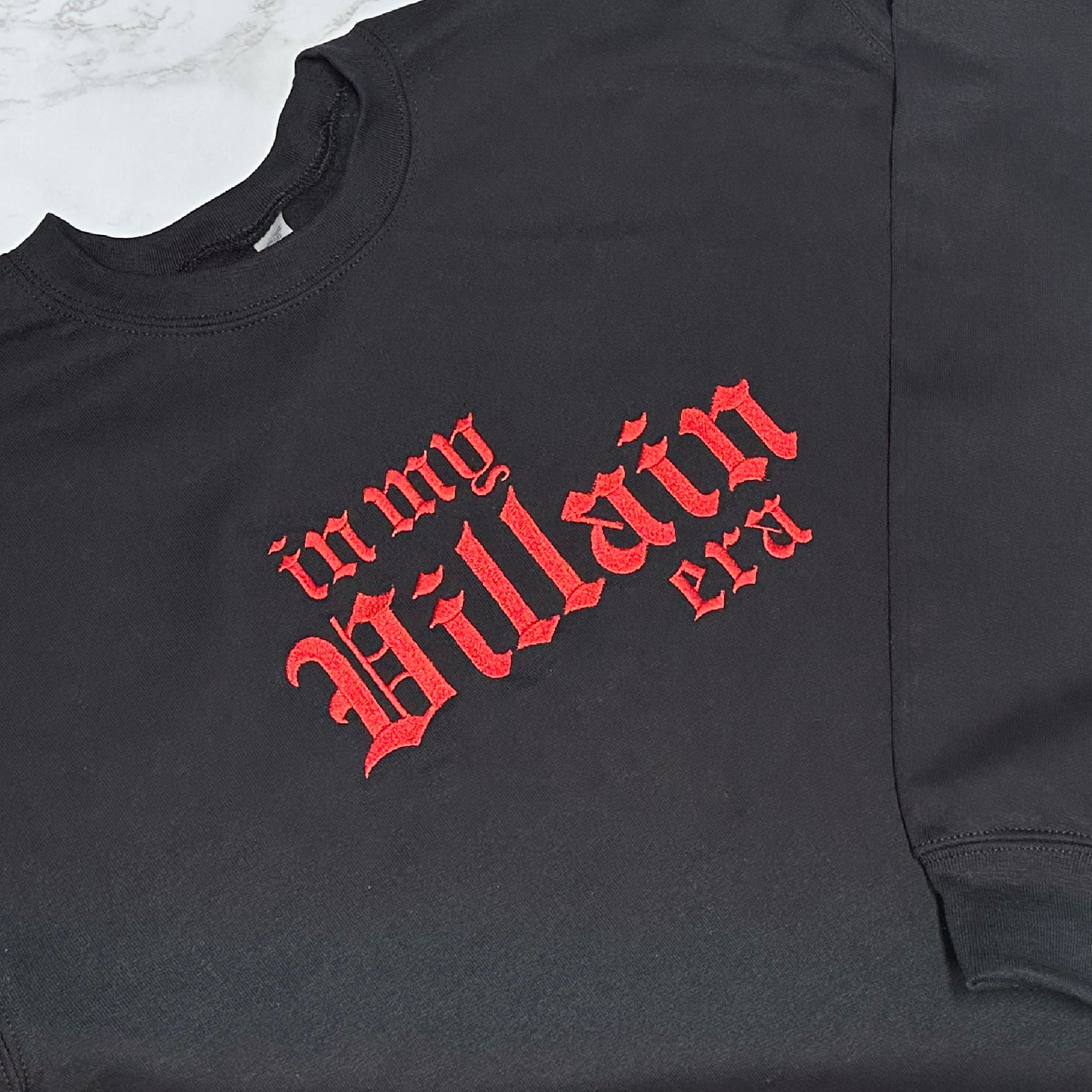 RED In My Villain Era™  - Embroidered Crewneck Sweatshirt