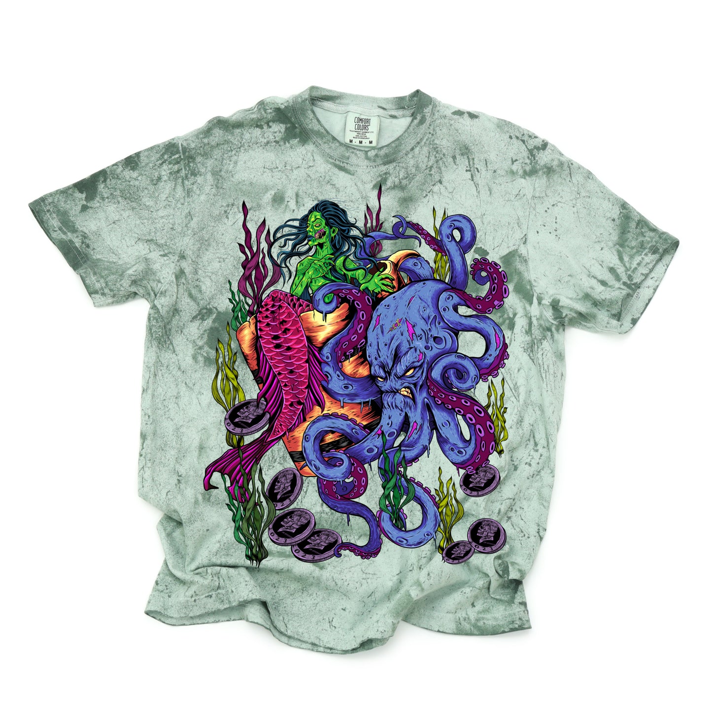 Dead Under The Sea - Color Blast Comfort Colors Graphic Tee