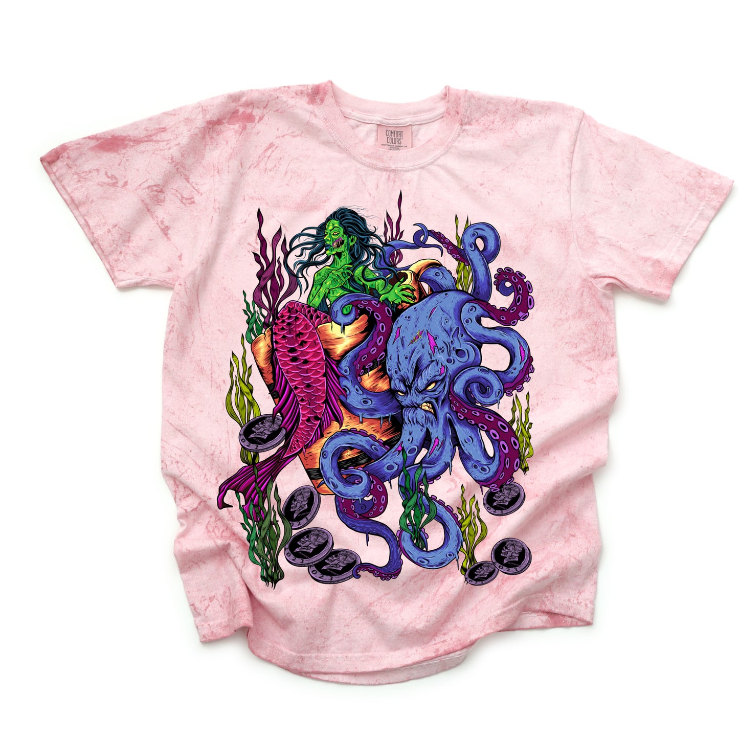 Dead Under The Sea - Color Blast Comfort Colors Graphic Tee