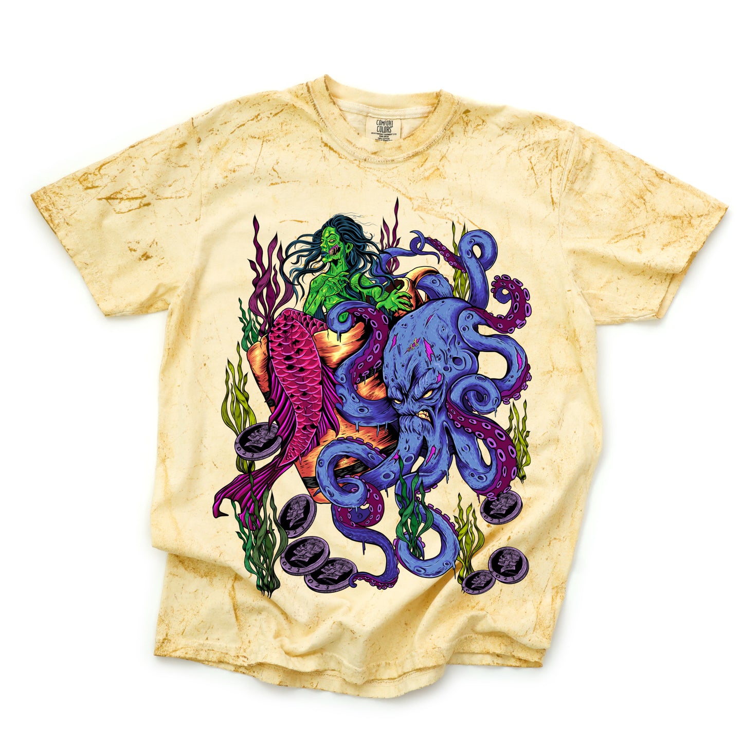 Dead Under The Sea - Color Blast Comfort Colors Graphic Tee