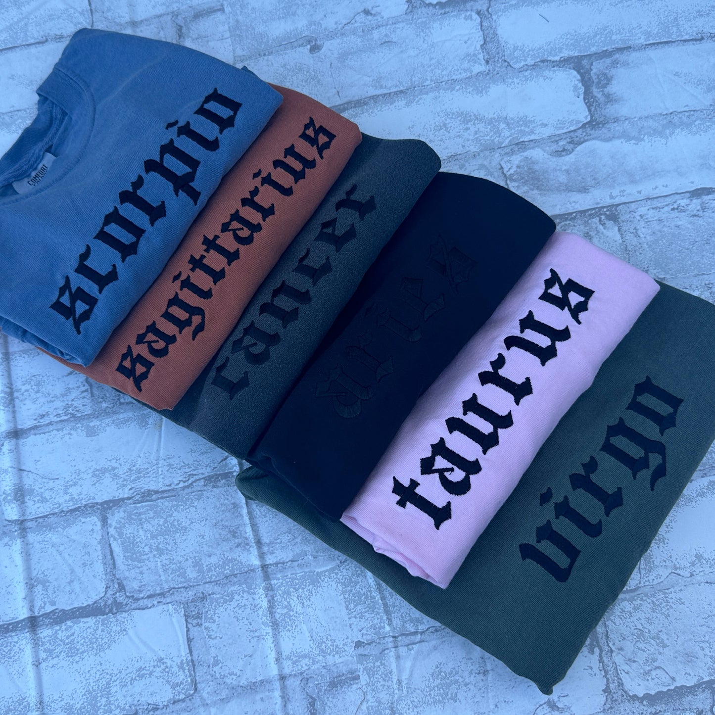Gemini Zodiac Shirt- Comfort Colors Embroidered Tee (Copy)