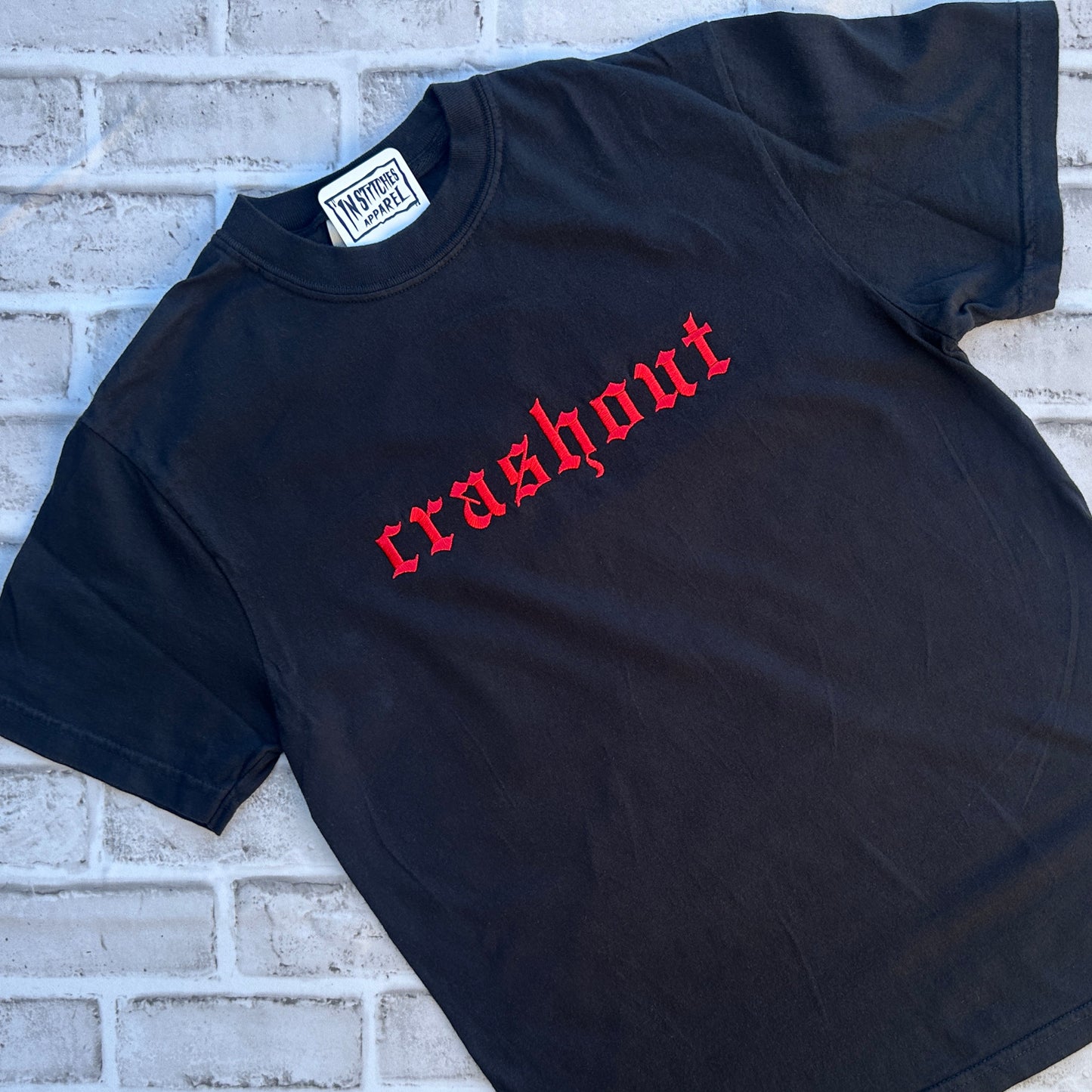 Crashout- Comfort Colors Embroidered Tee