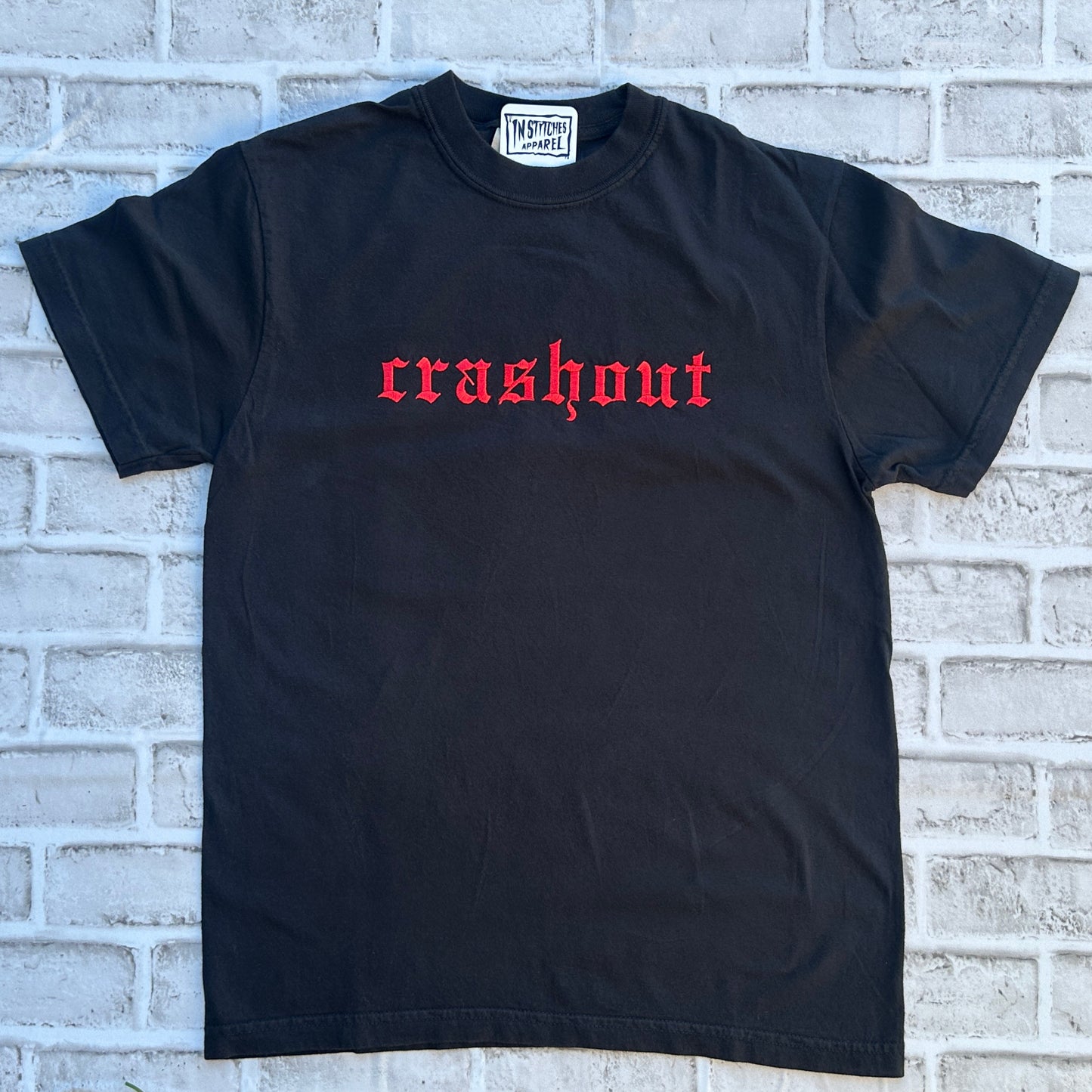 Crashout- Comfort Colors Embroidered Tee