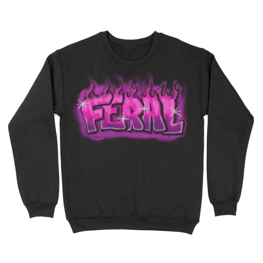 Feral Airbrushed - Crewneck Sweatshirt