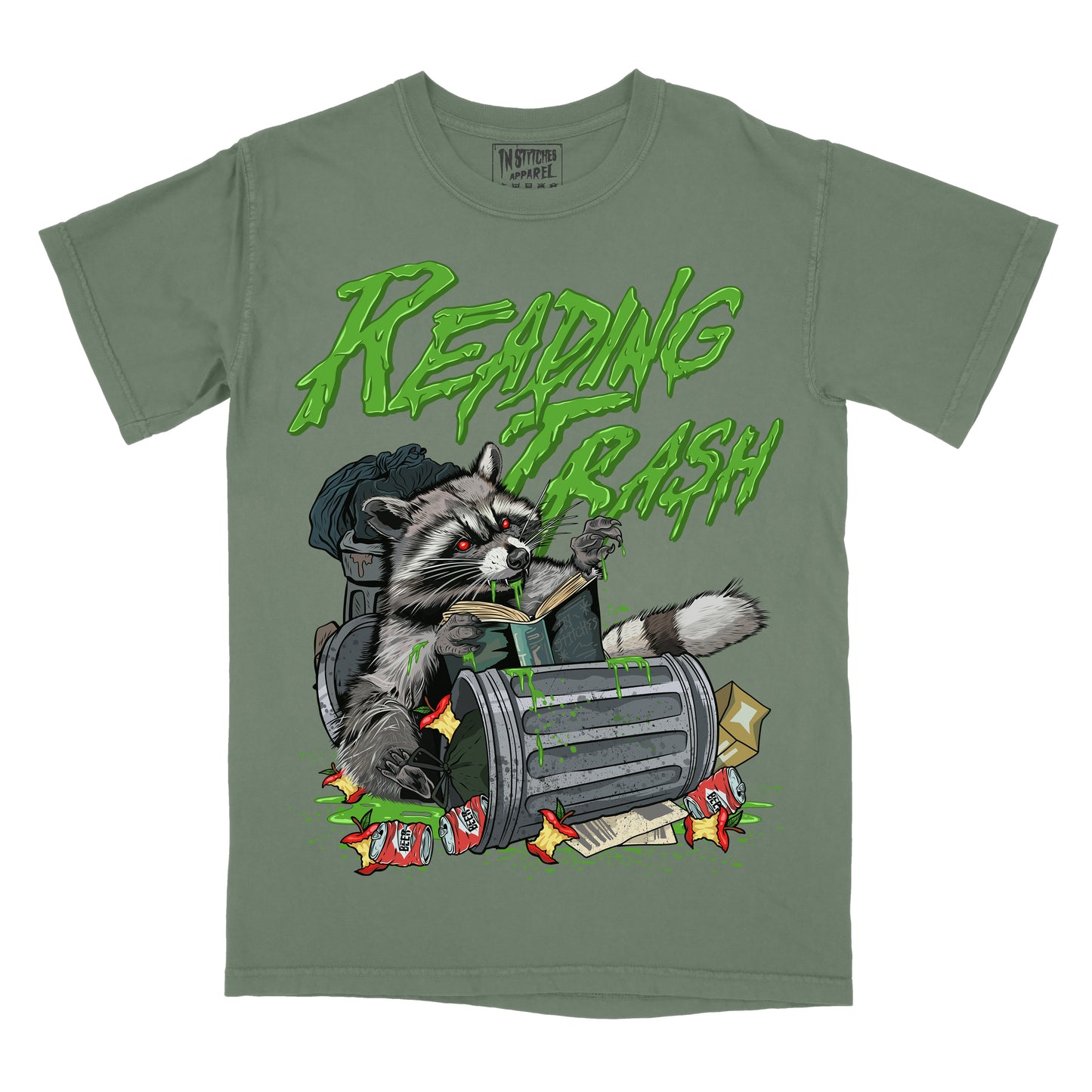 Reading Trash Racoon - Comfort Colors Graphic Tee